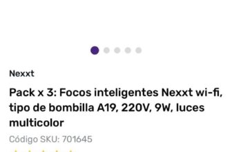 Pack x 3: Focos inteligentes Nexxt