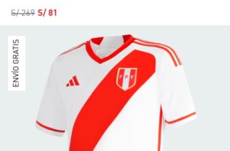 Camiseta Oficial de Local de la Selección Peruana 2023 en Descuento