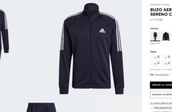 Buzo Aeroready Sereno Cut 3 Tiras – Descuento Especial