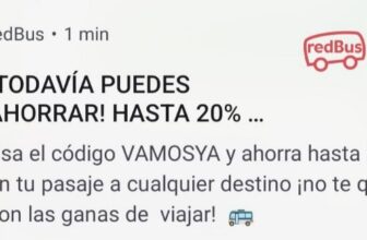 ¡Ahorra hasta 20% en tus pasajes con redBus!
