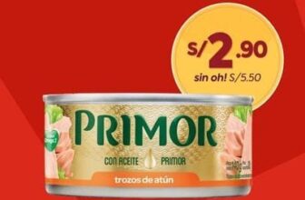 ¡SOLO HOY! Trozos de Atún PRIMOR en Aceite Vegetal Lata 140g.