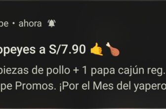 Popeyes a S/7.90