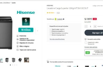 Lavadora Carga Superior 18Kg Hisense – Oferta Especial