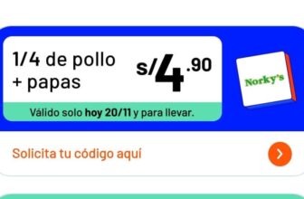 Promoción: 1/4 de pollo + papas