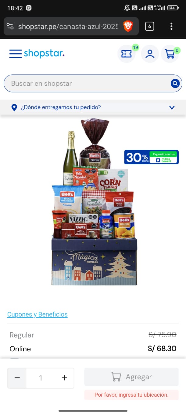 Descuento del 30% en Canasta Azul – Shopstar