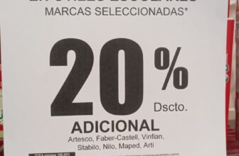 20% de Descuento Adicional en Útiles Escolares