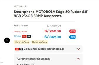 Gran oferta en el Smartphone Motorola Edge 60 Fusion