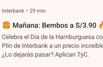 ¡Bembos a S/3.90 Mañana! 🍔🔥