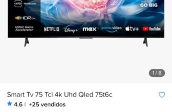 ¡Smart TV TCL 75″ a S/ 2,049! 🎉