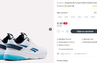 Zapatillas Running Reebok Relora a S/ 89