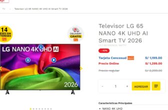 ¡Televisor LG 65′ NANO 4K UHD a solo S/ 1,199!
