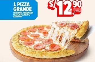 ¡Pizza Grande a solo S/12.90 todos los lunes!