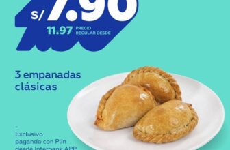 ¡3 Empanadas Clásicas a S/ 7.90! 🎉