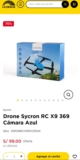 ¡Oferta en Drone Sycron RC X9 369 Cámara Azul!