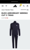 Buzo Aeroready Sereno Cut 3 Tiras en oferta