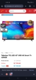Televisor TCL LED 43″ UHD 4K Smart Tv 43P635 en Oferta