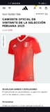 Camiseta Oficial de Visitante de la Selección Peruana 2023