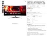 Monitor Curvo Acer Nitro 29.5″ con 200Hz de Frecuencia de Actualización
