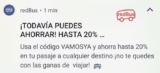 ¡Ahorra hasta 20% en tus pasajes con redBus!