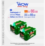 Oferta Cyber WOW: Twelvepack x2 Cerveza Pilsen Callao
