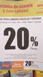 20% de Descuento en Librería Escolar y Oficina