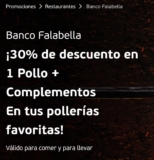 ¡30% de descuento en 1 Pollo + Complementos!