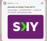 ¡Ganaste un Golden Ticket!