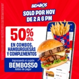 ¡50% de descuento en Bembos!