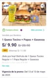 ¡Solo hoy! 1 Queso Tocino + Papas + Gaseosa a S/ 9.90