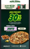 ¡30% de descuento solo por hoy en Papa John’s!