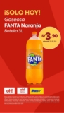 ¡SOLO HOY! Gaseosa FANTA Naranja Botella 3L