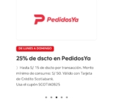 25% de descuento en PedidosYa