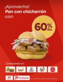 ¡Aprovecha! Pan con chicharrón con 60% dto.