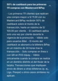 50% de cashback para las primeras 111 compras con Mastercard BiPay