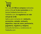 Oferta Falabella: Vale Virtual por Compras
