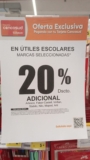 20% de Descuento Adicional en Útiles Escolares