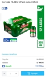 Cerveza PILSEN 12Pack Lata 355ml