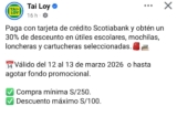 30% de Descuento en Útiles Escolares con Scotiabank