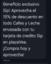 15% de Descuento en Cafés y Leche con tu Tarjeta Sip