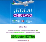 Descubre Chiclayo con 30% de Descuento en tu Pasaje
