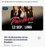 Descuento del 20% en entradas para el concierto de Pandora