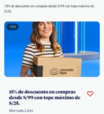 Descuento del 15% en Mercado Libre