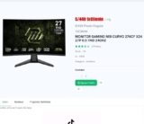 ¡Monitor Gaming MSI Curvo a Buen Precio! 🎮